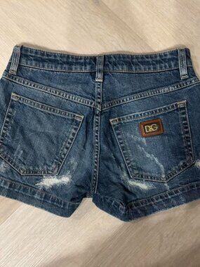 Dolce & Gabbana D&G blue denim jean shorts